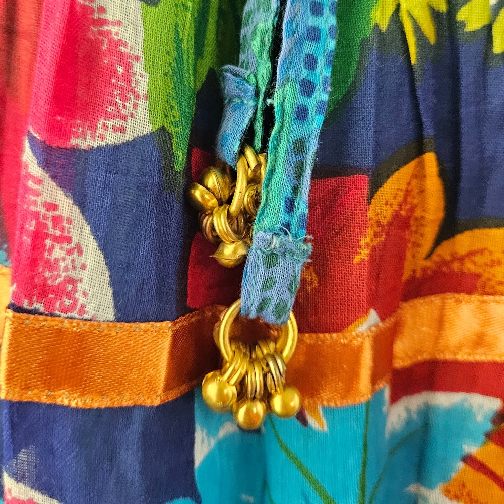 Soft Surroundings Full Multi Print Colorful Peasa… - image 2